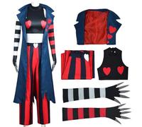 HSJZBQSM Velvet Hazbin Hotel Cosplay Costume Fashion Demon Queen Velvette Cosplay Outfit for Halloween (Velvet, M)