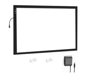 HSK A1 Artist Light Box Light Pad Aluminium Frame Super Thin 6.6mm Touch Lock/Unlock Dimmer Button 20W Super Bright LED 4500 lux with 24V 1A Adapter