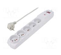 HSK DATA ACAR-F5-3M-GREY Plug socket strip