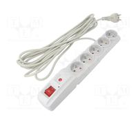 HSK DATA ACAR-F5-5M-GREY Plug socket strip