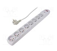 HSK DATA ACAR-S8-5M-GREY Plug socket strip