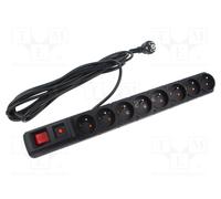 HSK DATA ACAR-S8-RACK-5M-BLACK Plug socket strip