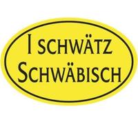 HSK “I SCHWäTZ SCHWäBISCH” Oval Car Sticker Decal Size Approx. 13 x 9 cm - 301381