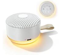 HSKAI White Noise Machine,24 Soothing Sounds with Night Light,Powerful Battery, 5 Timers Memory，Portable Noise Machine for Baby Kid Adult