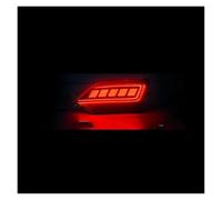 HSKFH Car Rear Light For Toyota For RAV4 2013 2014 2015 Running Brake Lamp Dynamic Flowing Turn Signal LED Rear Bumper Reflector Lights Headlight lenses(Red Lens,2pcs C)