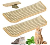 HSKJTT 2 Pcs Catnip Kicker Pillow, 11/13In Refillable Sisal Scratching Pad Catnips Pillows Toys Interactive Catnip Chew Toy Anxiety Relief(28.5x8.5cm)