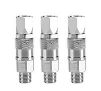 HSKLAADC Sprayer Joint 1/4-Inch 360 Degrees Rotate Stainless Steel Airless High Pressure Spray Gun Hose Swivel Joint Connector ，Fits Graco Paint Sprayers Hose (3PC)
