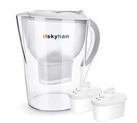 Hskyhan Water Filter Pitcher Alkaline - 3.5 Liters Improve PH, 2 Filters Included, BPA Free, 7 Stage Filteration System to Purifier, White