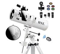 HSL 150EQ Astronomical Reflector Telescope for Adults high Powered,150mm Aperture Professional Telescopes for Adults Astronomy,Comes with 5 Color Filters Set and 3X Barlow Lens