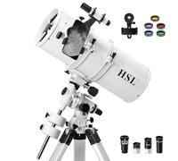 HSL 203EQ Astronomical Reflector Telescope for Adults high Powered,203mm Aperture 800mm Focal Length Professional Telescopes for Adults Astronomy, Comes with 5 Color Filters Set and 3X Barlow Lens