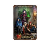 HSLGYFUS Descendants 3Iron Sheet Painting Iron Sheet Painting Rust Poster Decorative Characters Film Iron Sheet Artist House Decorative Paintingstyle-630x20cm