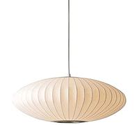 HSLJ1 Italian Simplicity Style Silkworm Cocoon Pendant Light Post-Modern Single Head Lantern Flat Shape Silkworm Cocoon Lamp for Caffe House Dining Room Showroom Hollow Hanging Luminaire -Dia 30/40/50