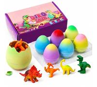 Hsmihair Dinosaur Hatching Eggs for Kids, 6 Pack Growing Dinosaur Eggs That Hatch in Water, Hatching dinosaur egg for Girls Boys, Eeaster gifts for kids & Birthday Gift Ideas for Kids Age 3 4 5 6 7 8