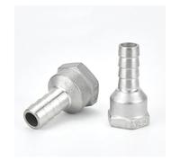 HSMQUBDBX 1PC 304 stainless steel female thread water pipe joint hose 1" BSP female thread x 32mm