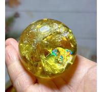 HSMQUBDBX Stone Crystal Citrine Ball Gemstone Rainbow Home Decoration Gift