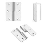 HSMT-hinges 3.5 Inch Lift Off Hinge, Stainless Steel 304, Detachable Slip Joint Flag Hinges for Wooden and Metal Doors, Windows, and Various Functional Metal Equipment (Left Handed, 4 PCS)