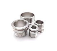 HSMXNEONJB 1pc Vacuum Flange Hex Joint KF25 304 Stainless Steel BSP External Thread 1/4"