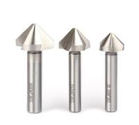 HSMXNEONJB 1Pcs 4.5-50mm 3 Flute 90 Degree HSS M2 6542 Countersink Chamfering Tool Drill Bits for Stainless Steel Aluminum Alloy(6.3mm)