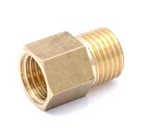 HSMXNEONJB 2pc Brass Reducer Hex Head M12x1.5mm Female to 1/4" BSP Male Thread Reducing Bush Fitting for Pressure Gauge
