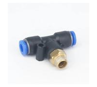 HSMXNEONJB 5PCS 1/8" Male to Fits Tube O.D 6mm Pneumatic Tee 3 Ways Push in Connector Union Quick Release Air Fitting Plumbing HSMXNEONJB