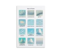 HSMXNEONJB The Cloud Spotter's Guide - Types of Clouds Identification Chart Poster, Educational Weather Wall Art for Home Study Classroom(Unframed,08x12inch(20x30cm))