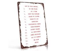 HSMXNEONJB Vintage Red Text Sign How To Work Better Art 8x12 Inch