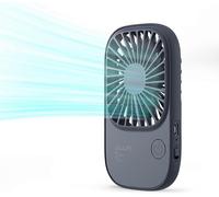 Hsmy JISULIFE Blue Portable Mini Fan - USB Rechargeable Handheld Fan with 3 Speeds, 6000 RPM, Lightweight & Quiet