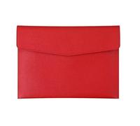 HSNAXingLife File Bag, Portfolio Bag,Briefcase, A4,B5,A5,A6 File Packages, Business Document Bag, Large Capacity, Lychee Pattern, Waterproof And Moisture Proof, Leather (Red, A5)