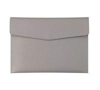 HSNAXingLife File Bag, Portfolio Bag,Briefcase, A4,B5,A5,A6 File Packages, Business Document Bag, Large Capacity, Lychee Pattern, Waterproof And Moisture Proof, Leather (Grey, A6)