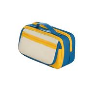 HSNAXingLife Pencil Case with Compartments, Portable Stationery Bag, Large Capacity,Stylish Simple,Washable,Unisex,Suitable for Elementary Middle, College Students, as Well as Adults (Yellow)