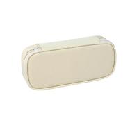 HSNAXingLife Pencil Case with Compartments, Stationery Storage Bag, Large Capacity,Stylish Simple,Easy to Carry,Unisex,Suitable for Elementary Middle, College Students, as Well as Adults (Off White)