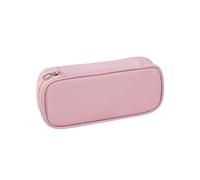 HSNAXingLife Pencil Case with Compartments, Stationery Storage Bag, Large Capacity,Stylish Simple,Easy to Carry,Unisex,Suitable for Elementary Middle, College Students, as Well as Adults (Pink)