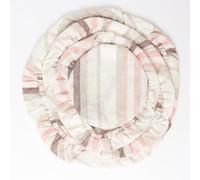 HSOFTIFY 100% Linen Bowl Covers Reusable For Bread Proofing, 4 Pcs Elastic Cloth Fabric Colorful Stripe Bowl Covers, 5.9 * 7.9 * 9.8 * 11.8 Inches, Colorful 3