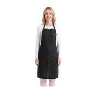 HSOFTIFY 100% Pure Linen Apron Dress with Adjustable Strap, 1 Pockets for Women Men Apron Waitress, Kitchen Chef Cooking Cleaning Pottery,Black
