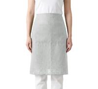 HSOFTIFY 100% Pure Linen Half Apron with 2 Pockets for Women Men Kitchen Chefs, Plain Waist Apron for Waitress Cleaning Catering Gardening Cooking Pottery,Grey