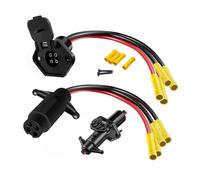 HSOKEW Trolling Motor Plug, 4-Wire 12V 10AWG Trolling Motor Plug and Receptacle Quick Connect Kit Compatible With Minn Kota Marine Boat kayak Heavy-Duty Male & Female Trolling Motor Plugs (4-Wire)