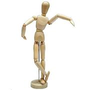 HSOMiD 12'' Artists Wooden Manikin Jointed Mannequin Perfect for Home Decoration/Drawing The Human Figure (A)