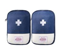 HSOOVZN 2 Packs Travel First Aid Bag,Empty Mini First Aid Pouch,Emergency Medicine Storage Organizer Bag Health and Household Supplies