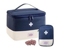 HSOOVZN Medication Organizer Storage Bag,Large Capacity Portable Pill Bottle Organizer with Hand, Empty First Aid Kit for Home and Travel