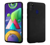 HSP Matt Black Case compatible with Samsung Galaxy M21 | Premium TPU Silicone Case | Scratch-Resistant Shockproof | Matte Surface | Perfectly fitting, soft, ultra-thin protective case