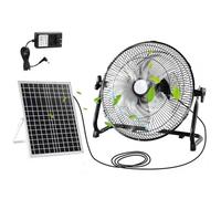 HSPLXYT 14" Solar Powered Fan, 15W Solar Panel Power Fans for Greenhouse or Chicken Coop Air Circulation Cooling;Camping Fan Floor Fan,Ideal for summer cooling. (Color : Black, Size : 18 in (46cm))