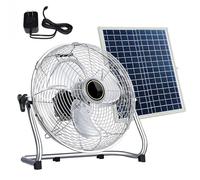 HSPLXYT Portable Solar Fan, 20000mAh Rechargeable Camping Fan, Portable Floor Fan,12 Speed, Battery Operated Fan for Picnic, Hurricane, Fishing, Travel, Worksite (Color : Silver, Size : 18 in (46cm))