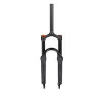 HSQMA BMX Suspension Fork,20 Inch Folding Bike Air Fork Travel 100mm 1-1/8'' Disc Brake Front Fork 28.6mm Threadless Straight Tube Manual Lockout QR 9mm,for MTB XC Bicycle (Color : 20'' Black)