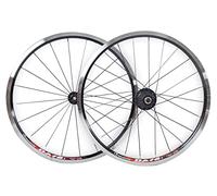 HSQMA Foldable Bicycle Wheelset 20inch 406/451mm BMX Bike Wheels Rim V Brake Quick Release Wheel 20/24H Hub 74/130mm For 7 8 9 10 11 Speed Cassette (Color : 406 Black)