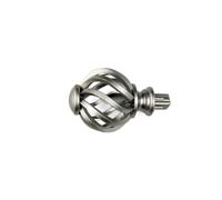 HSQPMGPRJ 1pc Curtain Rod Finials End Drapery Caps Pole Ends Rail Decorative Cap Round Window Replacement Head Rods Ball (Silver)