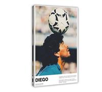 hsqxidhz Diego Maradona Football Poster Canvas Poster Wall Art Decor Print Picture Paintings for Living Room Bedroom Decoration 12x18inch(30x45cm)