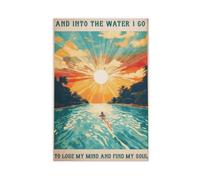 hsqxidhz Nto The Water I Go To Lose My Mind Find My Soul Poster Canvas Poster Wall Art Decor Print Picture Paintings for Living Room Bedroom Decoration 12x18inch(30x45cm)
