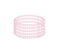 HSQYJ 5Pcs Birthstone Crystal Bracelets for Women Stretch Bead Bracelet Dainty Stack Friendship Bracelets to Daughter Mom Birthday jewellery Gift (Oct. Pink)