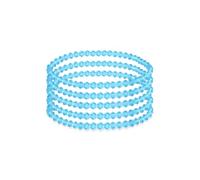 HSQYJ 5Pcs Birthstone Crystal Bracelets for Women Stretch Bead Bracelet Dainty Stack Friendship Bracelets to Daughter Mom Birthday jewellery Gift (Dec. Lake Blue)