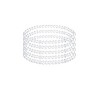 HSQYJ 5Pcs Birthstone Crystal Bracelets for Women Stretch Bead Bracelet Dainty Stack Friendship Bracelets to Daughter Mom Birthday jewellery Gift (Apr. White)